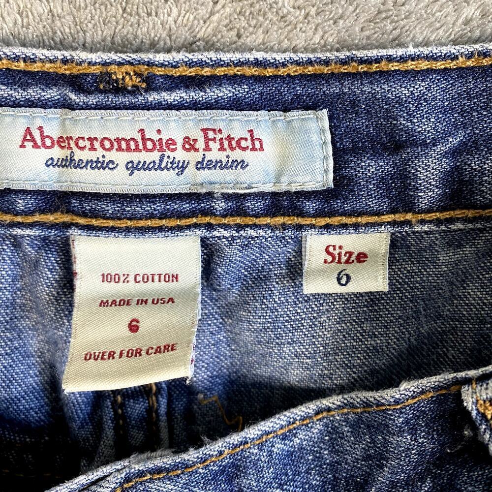 VTG Abercrombie and Fitch Size 6 Mini Denim Skirt Made in US - Picture 8 of 8